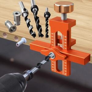 2in 1 캐비닛 도어 설치 포지셔너, 6/8/10mm 리바운더 펀치 장착 지그 옷장 패널