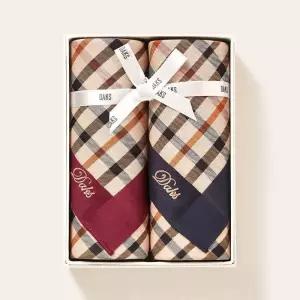 [백화점 정품] 닥스 ACC 25FW 남여 손수건 2매세트 기본체크 2번