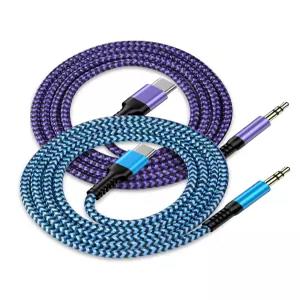 USB Cord to C 2Pack33ft 35mm 오디오 Au Jack Cable 17 16 15 Pro Ma Plus 갤럭시 S26 S25 울트라 픽셀용