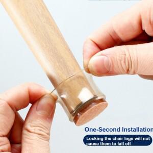 24개 의자 다리 캡 바닥 보호 패드 실리콘 가구 방음 투명 긁힘 방지