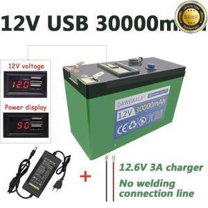 태양 에너지 전기 자동차 LED 조명용 충전식 배터리 팩 12V 리튬 30Ah 18650