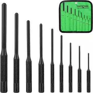 스완레이크 9피스 롤 핀 펀치 세트 자동차 시계 수리 보석 및 공예용 홀더가 있는 도구 제거