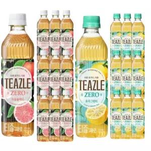 티즐 제로 자몽블랙티 500ml 10개 + 유자그린티 500ml 10개