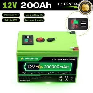 200000mAh LiFePO4 12V 리튬 충전식 배터리 스쿠터용 딥 사이클 BMS 태양광 RV 어군탐지기