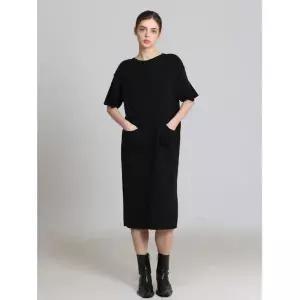 [오조크(OZOC)] 심플 포켓 라운드 니트 원피스 (택가격: 85000원) 570191