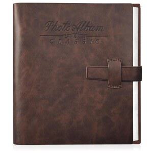 아트매그 사진 앨범 4x6 200장 사진, 두꺼운 가죽 커버 사진 앨범, 30개의 PCS 크래프트 필기 용지 , 가족 결혼 기념일 클래식을 위한 수평 사진 200장 보유