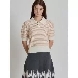 [오조크(OZOC)] 카라 금사 반팔 니트 (택가격: 85000원) 570193