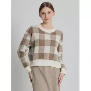 [오조크(OZOC)] 체크 니트 탑 (택가격: 74000원) 570203