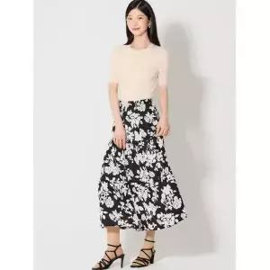 [ 하프 한정 수량 ] [오조크(OZOC)] 플라워 티어드 스커트 (택가격: 74000원) 570249