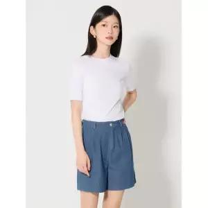 [오조크(OZOC)] 생지 데님 3부 원턱반바지 (택가격: 79000원) 570248