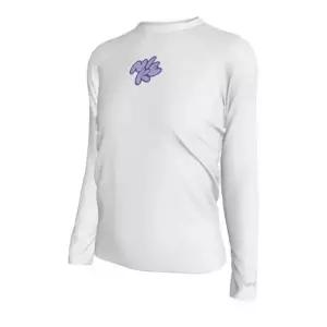 나이키 아동래쉬가드 여자아동 버블 스크립트 롱 슬리브 하이드로가드 NESSF744-100 987860