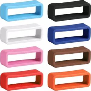 8개의 시계 밴드 키퍼 20mm 실리콘 스트랩 홀더 루프 고무 커넥터 스마트 스포츠 부품용 교체 패스너