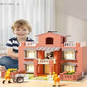 DIY 벽돌집 하우스 블록 모형 미니 집짓기 농가 빌딩