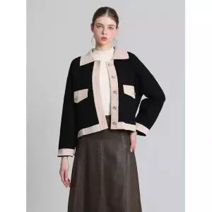 [오조크(OZOC)] 금장단추 배색 가디건 (택가격: 124000원) 570210