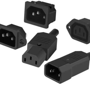 IEC320 C14 C13 전기 AC 소켓 3 암 수 입구 플러그 커넥터 3핀 마운트