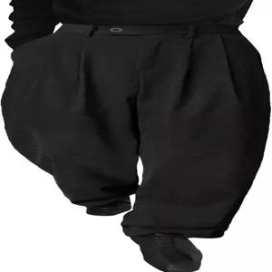 플로렌스 남성용 슬랜트 포켓 테일러드 팬츠 작업실 접이식 주름 바지