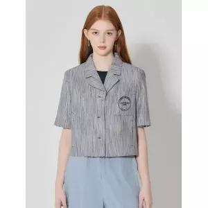 [오조크(OZOC)] 린넨코튼 크롭 반팔 자켓 (택가격: 174000원) 570172