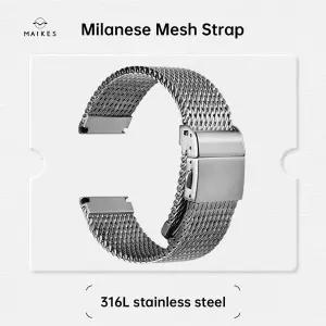 호환   IWC 오메가 시계 용 럭셔리 316L 스테인리스 스틸 브러시 시계 밴드 밀라노 메쉬 스트랩