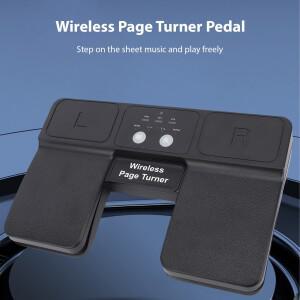 무선 페이지 터너 페달 BT 휴대용 음악 무음 발 충전식 멀티미디어 리모컨 장치