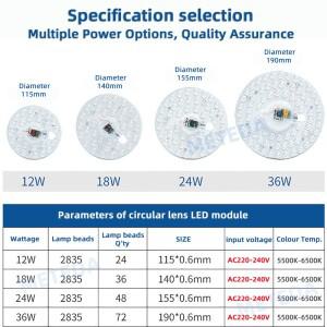 LED 링 패널 라운드 라이트 12W 18W 24W 36W 천장 조명 AC 220V-240V DIY