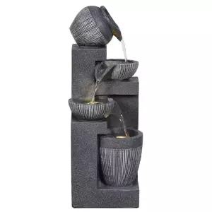 항아리분수대 실내조경 인테리어 식당 인공폭포 카페