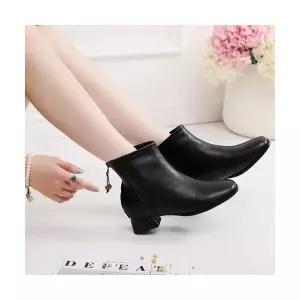 여성 플랫워커 리얼 가죽 앵클부츠 미들 워커 가을 단화 겨울 기모 플랫폼 면화 OP3