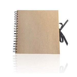 기념일 결혼 여행을 위한 DIY 스크랩북 사진 앨범 크래프트 종이 커버와 접착 펠릿 표지에 글자 없음