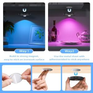 벽옷장 캐비닛에 대 한 그림 조명에 타이머 스틱과 원격 1200mAh 충전식 퍽 빛으로 WILLED 밤 빛 3pcs