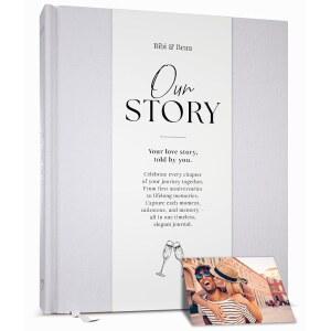 커플 기념 저널 u2013 1 75주년 스크랩북 & 유품 앨범 남편 또는 아내를 위한 종이 선물 관계 메모리북 그레이