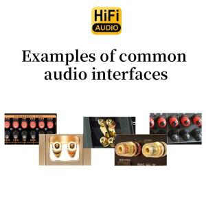 YYAUDIO 한 쌍의 HlFl 스피커 케이블 Hi-Fi 시스템 및 바나나 플러그 하이엔드 Occ