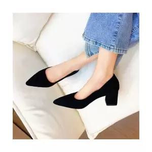여사친 하이힐 패션 단화 통굽 펌프스 봄가을 빅사이즈 세무 화 OP3