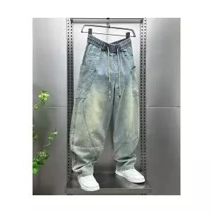 남성용 배기핏 청바지 춘추 일자 배기 캐주얼 긴바지 CH3