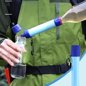 야외용 정수기 캠핑 비상용 빨대 하이킹 생존 필터 휴대용 직접 음용 개별