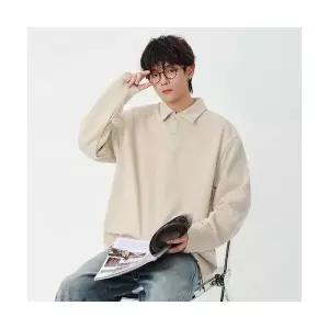 남성용 칼라넥 봄가을 맨투맨 칼라 솔리드 트렌디 니트 캐주얼 커플 CH3