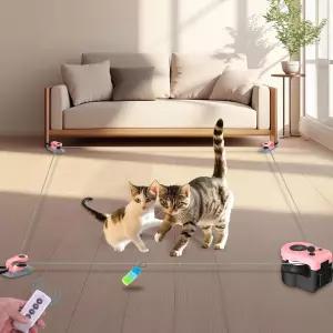 실내용 인터랙티브 고양이 장난감 리모컨이 있는 자동 러닝머신 3단 속도 조용한 모터 및 내구성 디자인