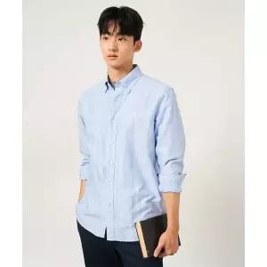 빈폴 BEANPOLE MEN 옥스퍼드 변형 스트라이프 셔츠 스카이 블루 BC5764C01Q 440741