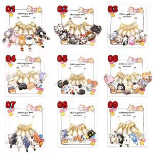 고양이 뜨개질 스티치 마커 금속 동물 에나멜 매력 크로 셰 잠금 봉제 액세서리