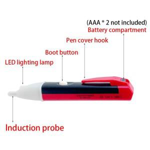 AC/DC 전기 표시기 90-1000V 비접촉 소켓 벽 AC 전원 콘센트 전압 검출기 센서 테스터 펜 LED 조명