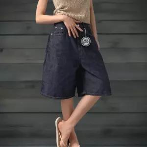 [신상오픈런]여성 여름 생지 데님 버뮤다 청반바지 스티치 디자인 (36348063)