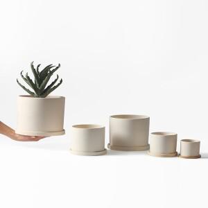 구멍이 있는 세라믹 화분 비스킷 다육식물 재배용 야외 정원 식물