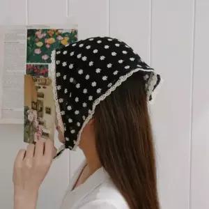 [신상오픈런]여성 레이스 꽃무늬 소녀 커치프 시스루 삼각 두건 (33650069)