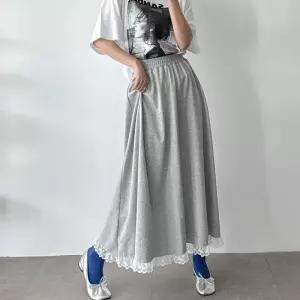 [신상오픈런]레이스 플레어스커트 A라인 봄츄리링 발레코어 면치마 (31658120)