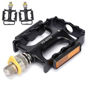퀵 릴리즈 접이식 자전거 페달, 산악 및 자전거용 알루미늄 합금 베어링 미끄럼 방지 디자인, 내구성 경량성