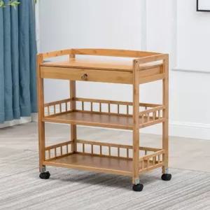 이동식 엔틱 웨건 카트 우드 뷰티샵 미용실