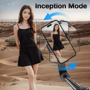 다기능 핸드헬드 짐벌 폰 홀더 셀카봉 (라이트닝 볼트 램프 포함) 휴대용 미니 사진 촬영용 모노포드