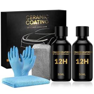 자동차용 12H 고급 그래핀 세라믹 코팅 (30ml x 2) - 자동차 디테일 키트, 오래 지속되는 보호, 초고광택, 간편한 적용