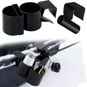 2Pc 얼음 낚시 썰매 막대 홀더 및 휴대폰 음료 도구 3 in 1 콤보 플라스틱 집 핸즈프리 버킷 기어 랙