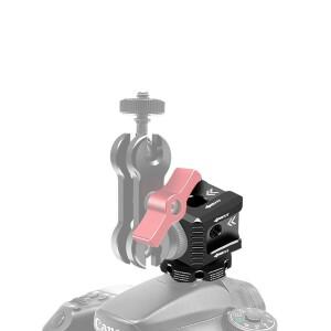 FEICHAO 트리플 콜드 슈 마운트 어댑터 모니터 핫슈 확장 시트 DSLR 카메라 케이지 조작용 마이크 필 라이