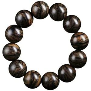 침향염주 팔찌 합장주 불교 조각상 백단 아장 목걸이 노료 워터침향 행운부적 12mm 탄성