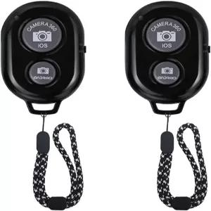 스마트폰용 무선 카메라 셔터 리모컨 iOS안드로이드와 호환블랙 2개